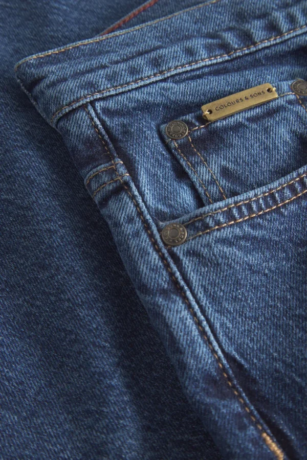 Denim Cropped Stretch - Dark Blue