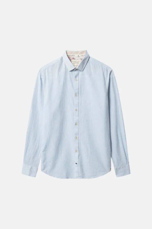 Hemd Leinen Blend - Vintage Blue